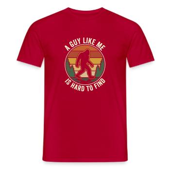 Un gars comme moi difficile à trouver Bigfoot rétro - T-shirt homme - rouge - Devant - AI Model Male 178 dark (178cm)