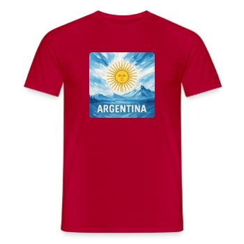 Argentina Travel Design - Men's T-Shirt - red - Front - AI Model Male 178 dark (178cm)