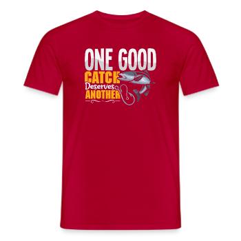 Angeln Angler Fische Fischer Sprüche Petri Heil - Männer T-Shirt - Rot - Vorne - AI Model Male 178 dark (178cm)