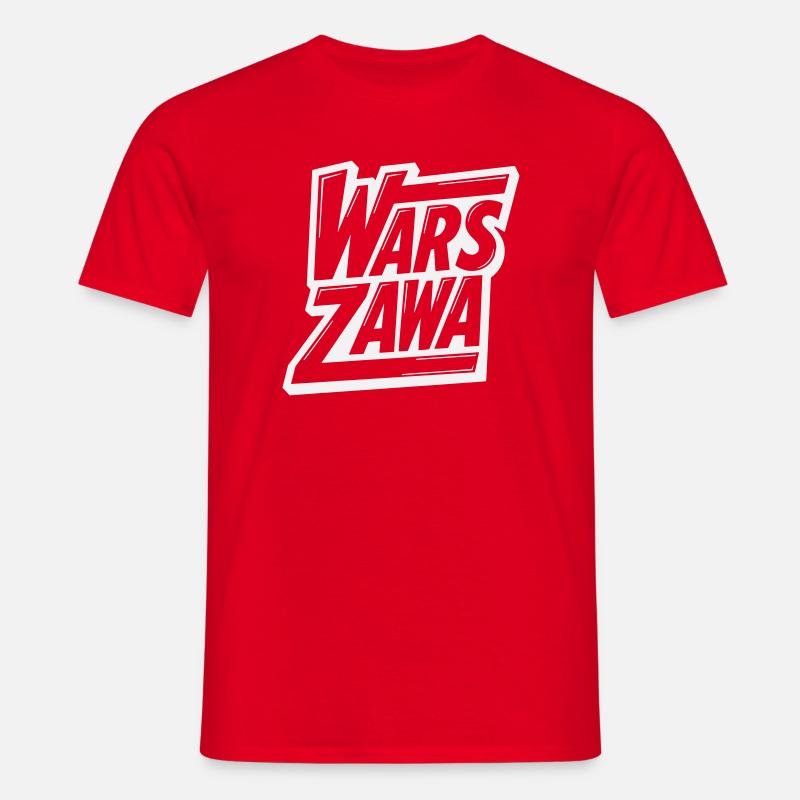 Varsovie, logo de Varsovie - T-shirt Homme - rouge