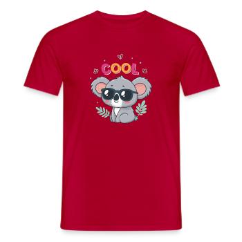 Koala Cool in Gläsern und Pastell - Männer T-Shirt - Rot - Vorne - AI Model Male 178 dark (178cm)