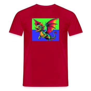 dragon - Men's T-Shirt - red - Front - AI Model Male 178 dark (178cm)