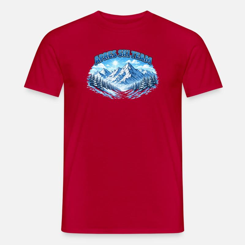Apres Ski Team Bergpanorama - Männer T-Shirt - Rot