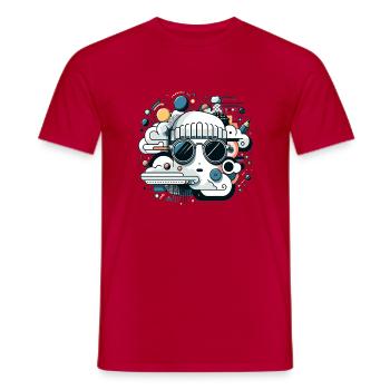 Clouds icon with sunglasses - Men's T-Shirt - red - Front - AI Model Male 178 dark (178cm)