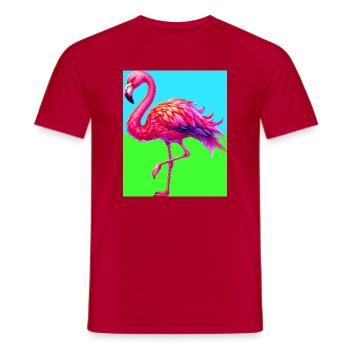 Flamant - T-shirt homme - rouge - Devant - AI Model Male 178 dark (178cm)