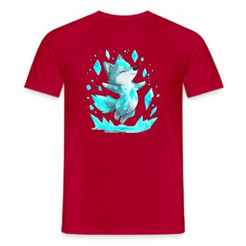 Eisfuchs Crystal Delight - Men's T-Shirt - red - Front - AI Model Male 178 dark (178cm)