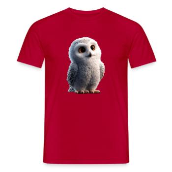 Snowy Owl White Owl Owl Owl Owl Snow Owl - Men's T-Shirt - red - Front - AI Model Male 178 dark (178cm)