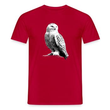 Snowy Owl White Owl Owl Owl Owl Snow Owl - Men's T-Shirt - red - Front - AI Model Male 178 dark (178cm)