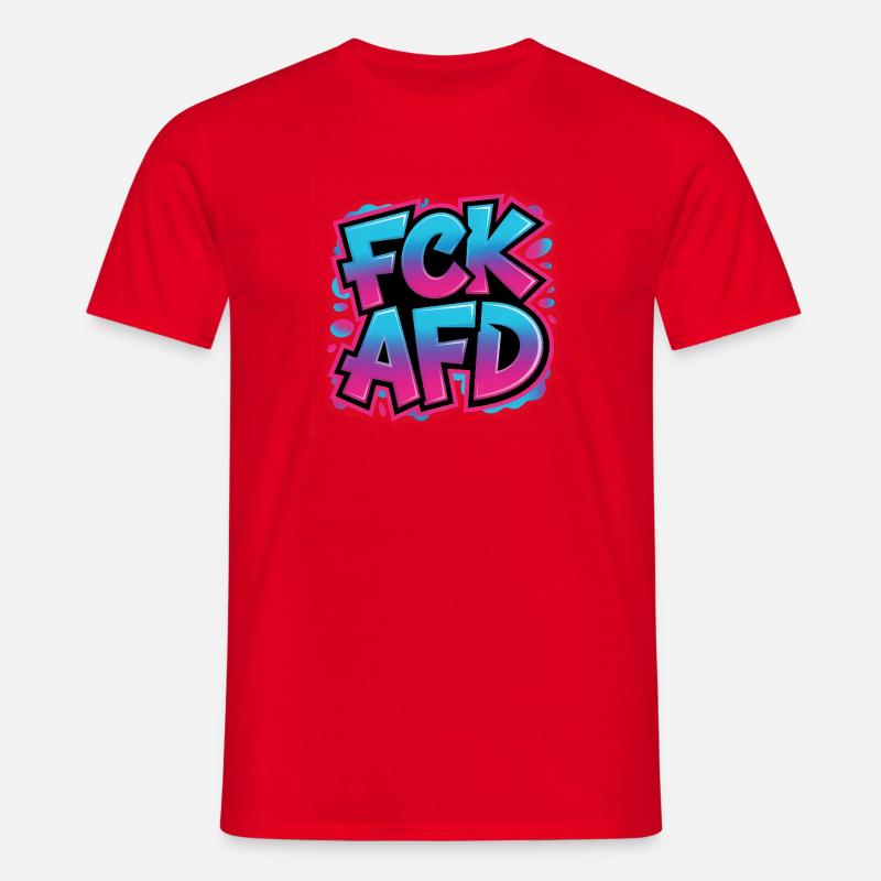 FCK AFD - Antifa Tee - Männer T-Shirt - Rot