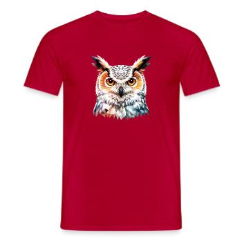Snowy Owl White Owl Owl Owl Owl Snow Owl - Men's T-Shirt - red - Front - AI Model Male 178 dark (178cm)