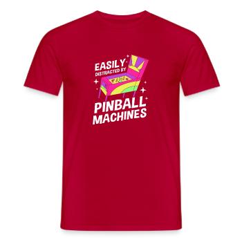 Flipper Pinball - Men's T-Shirt - red - Front - AI Model Male 178 dark (178cm)