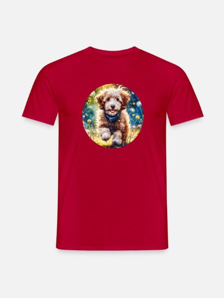 Aussiedoodle in the sunshine - Men's T-Shirt - red