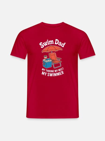 Schwimmen Sprüche Lustiges Schwimmen Geschenk - Männer T-Shirt - Rot
