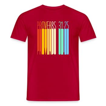 Chapter 31 Bible Proverb Jesus Christ Bible Verse - Men's T-Shirt - red - Front - AI Model Male 178 dark (178cm)