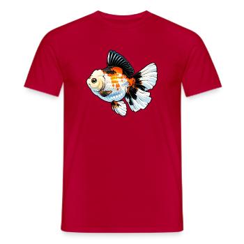 Grade Tricolor Oranda High Quality Goldfish - Männer T-Shirt - Rot - Vorne - AI Model Male 178 dark (178cm)