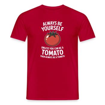 Tomaten Sprüche Tomate Lustiges Tomaten Geschenk f - Männer T-Shirt - Rot - Vorne - AI Model Male 178 dark (178cm)