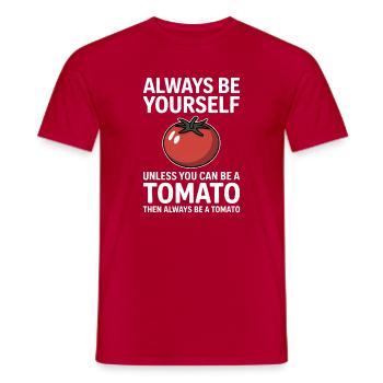 Tomaten Sprüche Tomate Lustiges Tomaten Geschenk - Männer T-Shirt - Rot - Vorne - AI Model Male 178 dark (178cm)