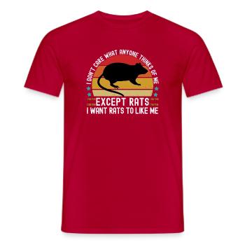 Es ist mir egal, außer Rats lustiger Rattenliebhaber - Männer T-Shirt - Rot - Vorne - AI Model Male 178 dark (178cm)