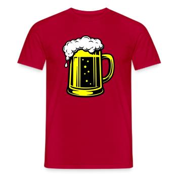 Beer Mug Symbol Beer - Men's T-Shirt - red - Front - AI Model Male 178 dark (178cm)