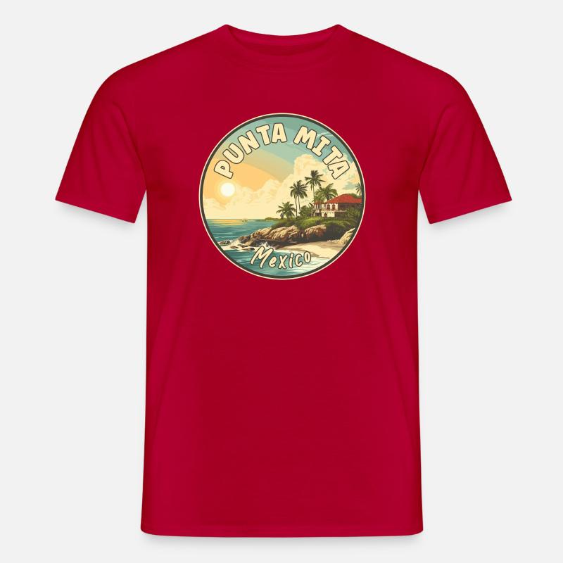 Explore Punta Mita in Mexico - Tropical Paradise - Men's T-Shirt - red