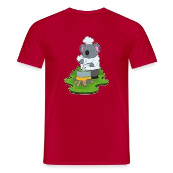 Cuisson en marmite de koala - T-shirt homme - rouge - Devant - AI Model Male 178 dark (178cm)