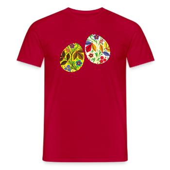 Easter eggs - Men's T-Shirt - red - Front - AI Model Male 178 dark (178cm)