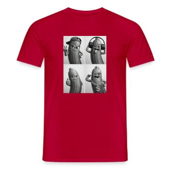 Zucchini - Männer T-Shirt - Rot - Vorne - AI Model Male 178 dark (178cm)