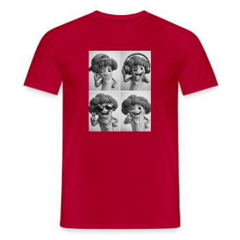 Broccoli - Männer T-Shirt - Rot - Vorne - AI Model Male 178 dark (178cm)
