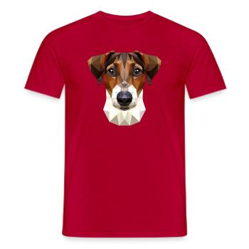 Jack Russell Terrier Dog Lover Jack Russell's - Men's T-Shirt - red - Front - AI Model Male 178 dark (178cm)