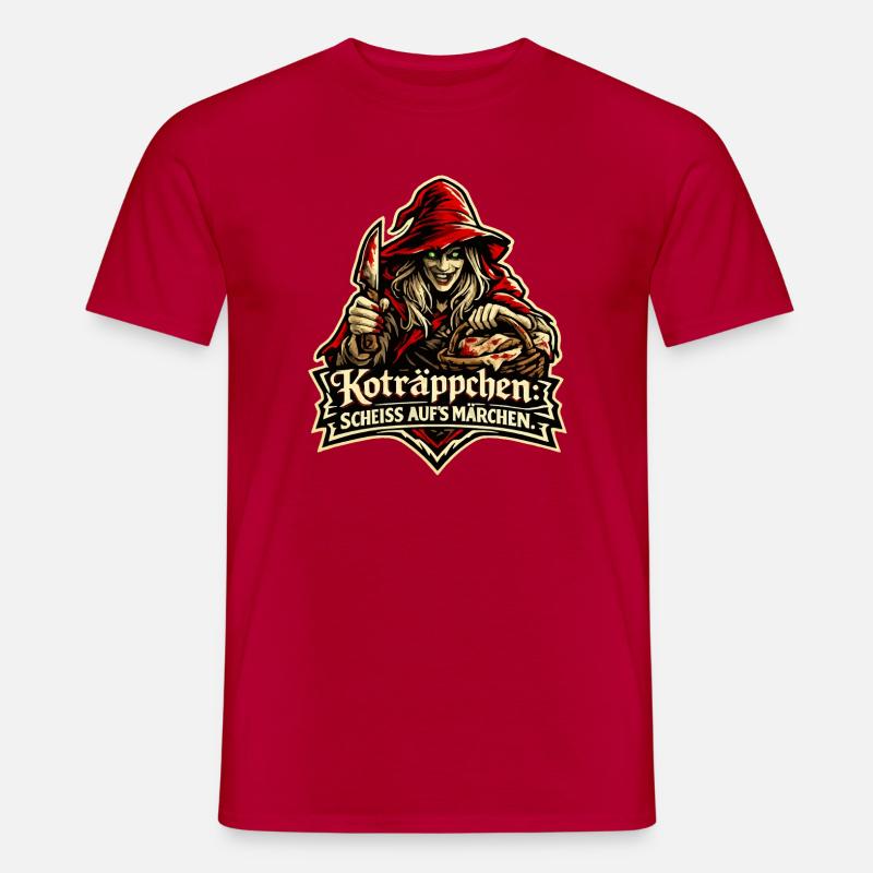 Rotkäppchen (Koträppchen) Parodie: Scheiß Märchen - Männer T-Shirt - Rot