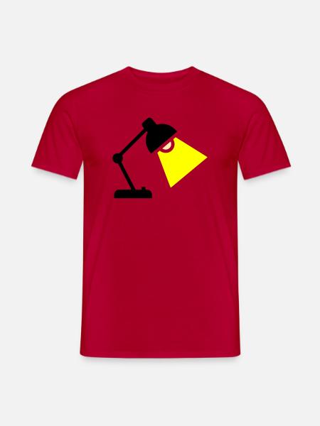 Desk Lamp Light Idea - Men's T-Shirt - red