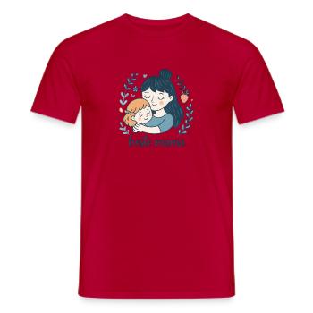 Beste Mama Umarmung - Männer T-Shirt - Rot - Vorne - AI Model Male 178 dark (178cm)