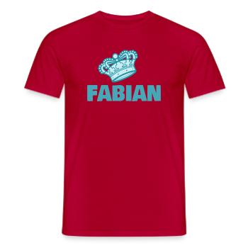Fabian - Männer T-Shirt - Rot - Vorne - AI Model Male 178 dark (178cm)
