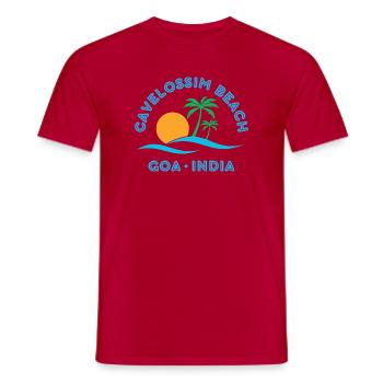 Goa Beach Sonnenuntergangspalmen - Männer T-Shirt - Rot - Vorne - AI Model Male 178 dark (178cm)