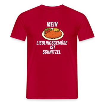 schnitzel food lover - Men's T-Shirt - red - Front - AI Model Male 178 dark (178cm)