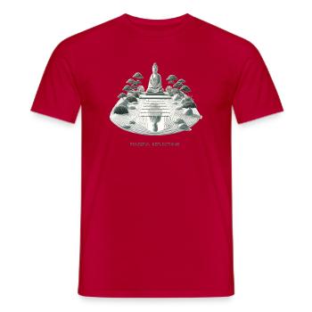 Stille Reflektionen ZenGarten - Männer T-Shirt - Rot - Vorne - AI Model Male 178 dark (178cm)