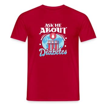 Diabetes Typ 1 Diabetiker - Männer T-Shirt - Rot - Vorne - AI Model Male 178 dark (178cm)
