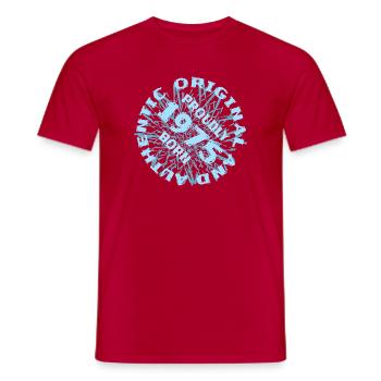 Pitch 1975 - Men's T-Shirt - red - Front - AI Model Male 178 dark (178cm)