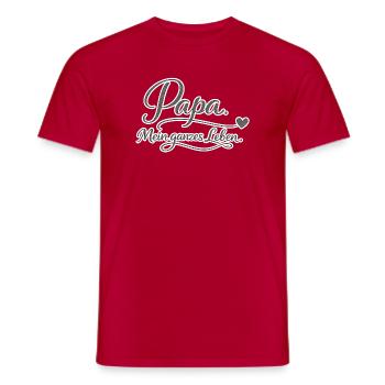 Papa, Toute ma vie, cadeau, amour - T-shirt homme - rouge - Devant - AI Model Male 178 dark (178cm)