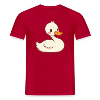 cygne - T-shirt homme - rouge - Devant - AI Model Male 178 dark (178cm)