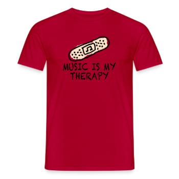 Schlager Schlagermusik Pflaster Coole Sprüche - Männer T-Shirt - Rot - Vorne - AI Model Male 178 dark (178cm)