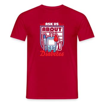 Diabetes type 1 diabetic - Men's T-Shirt - red - Front - AI Model Male 178 dark (178cm)