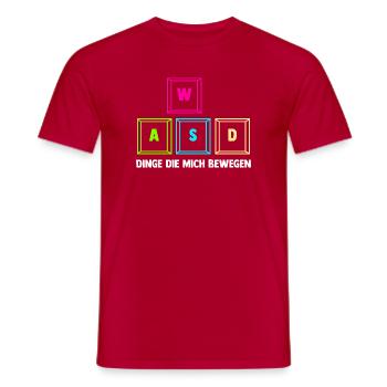 Zocken Computerspieler Zocker Gaming Gamer - Männer T-Shirt - Rot - Vorne - AI Model Male 178 dark (178cm)