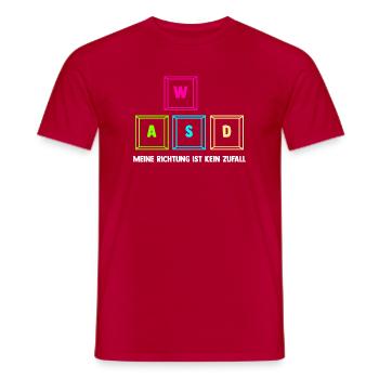 Zocken Computerspieler Zocker Gaming Gamer - Männer T-Shirt - Rot - Vorne - AI Model Male 178 dark (178cm)