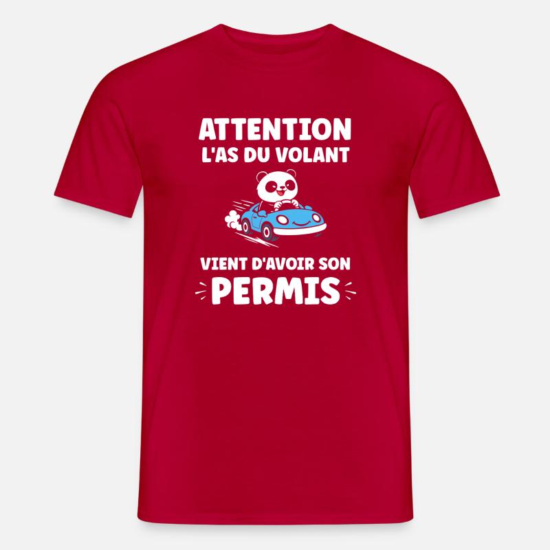 Führerschein-Humor - Männer T-Shirt - Rot