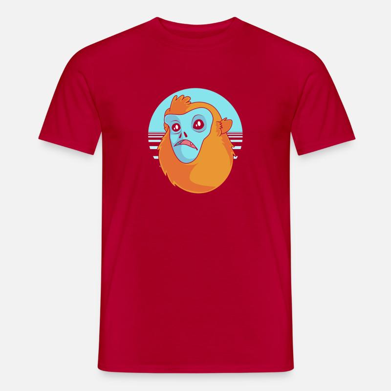 Stupsnasenaffe Affe Schimpanse - Männer T-Shirt - Rot