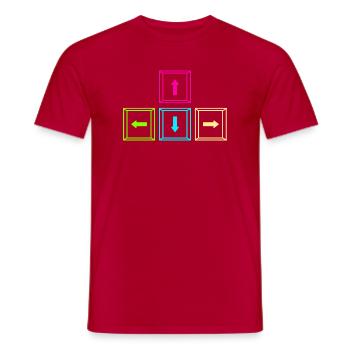 Gaming Computer Gamer Gaming Gamer - Men's T-Shirt - red - Front - AI Model Male 178 dark (178cm)