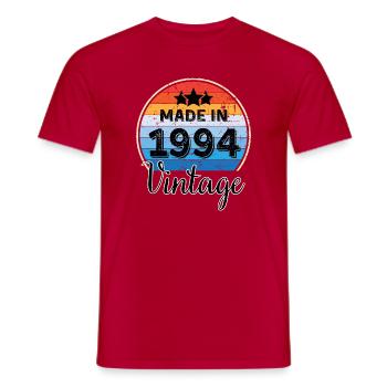 Made in 1994 Vintage Anniversaire - T-shirt homme - rouge - Devant - AI Model Male 178 dark (178cm)