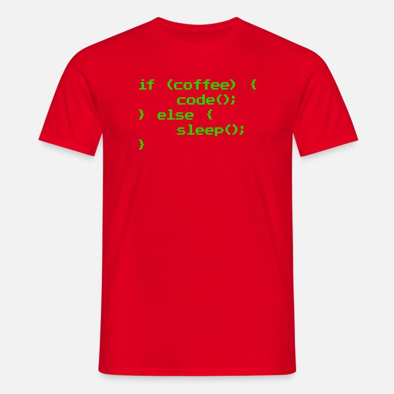No Coffee No Code Programmer Computer Scientist - Men's T-Shirt - red
