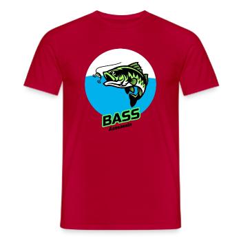 Bass Assissin - Men's T-Shirt - red - Front - AI Model Male 178 dark (178cm)